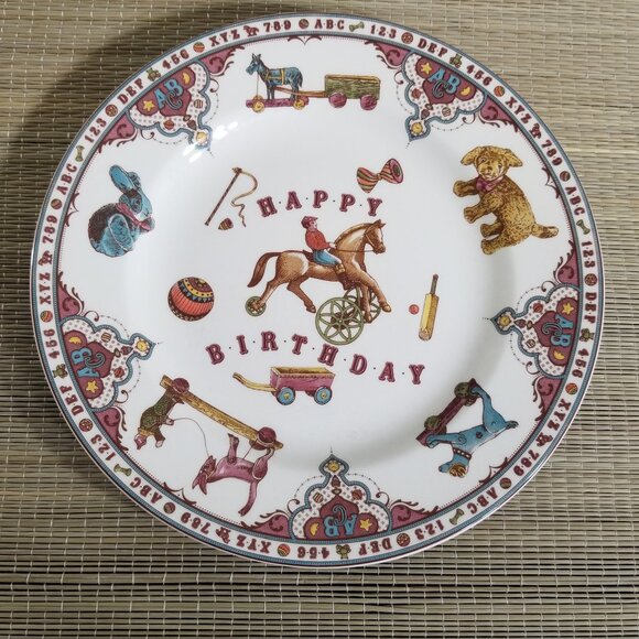 Spode Edwardian Childhood Happy Birthday Plate Collection Made In England - Picture 1 of 5